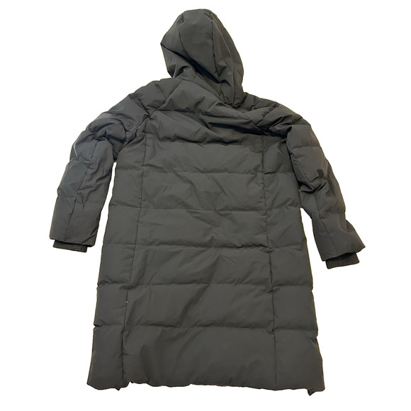 Steve Madden Women M Coat Parka Down Long Hooded Pockets Black - Picture 2 of 11